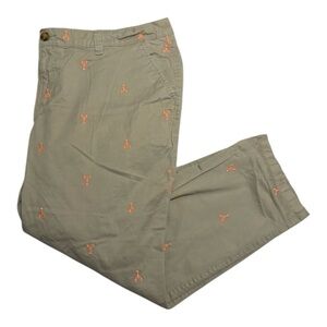 Old Navy Women’s Beige Chinos with Lobster Coral Accents